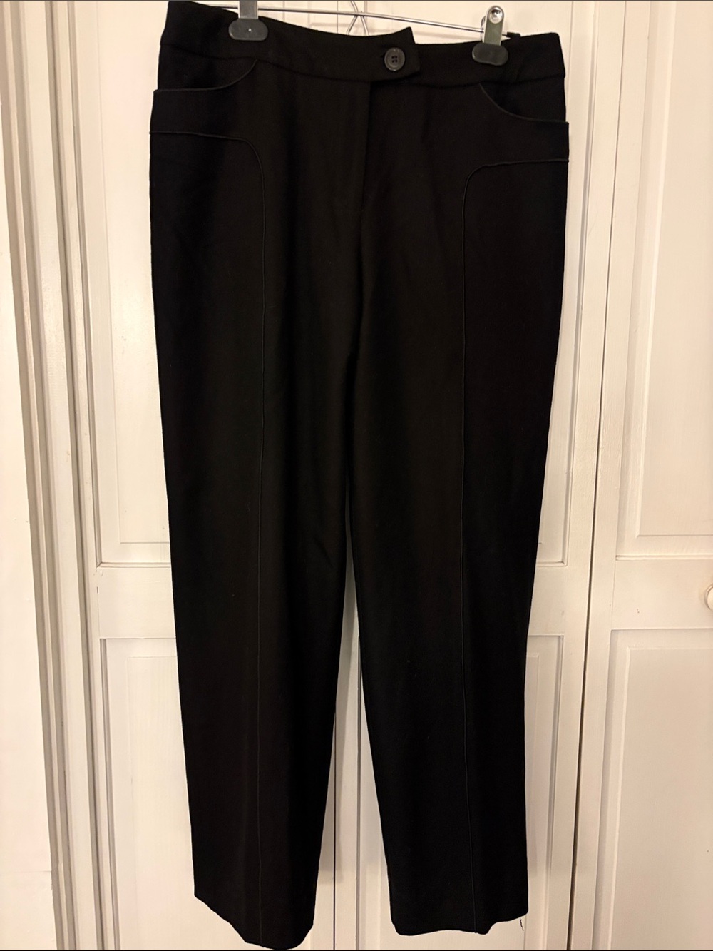 Harve Benard Black Men's Straight-Leg Dress Pants